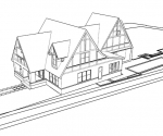 aerial view of the home
