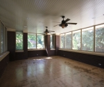 View of the large screened porch