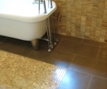 Master Bathroom floor tile detail