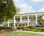View of the front of the restored building