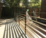 New horizontal steel railing
